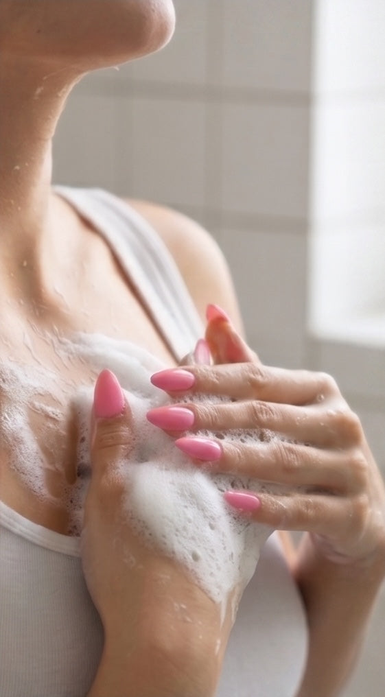 Rinsing the area with soap and water